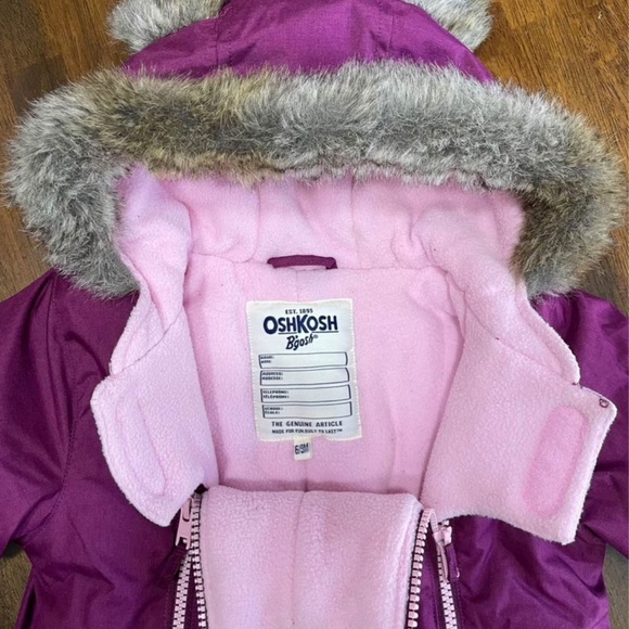 NEW Oshkosh winter suit purple size 6-9months - Picture 2 of 2